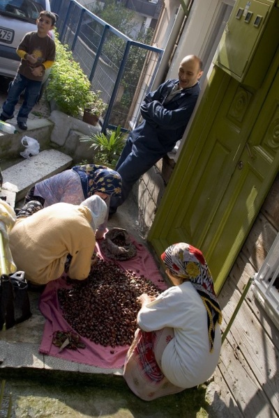 Women-shelling-chestnuts